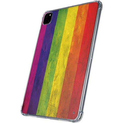 Distressed Rainbow Flag iPad Pro 11in (2024) Clear Case