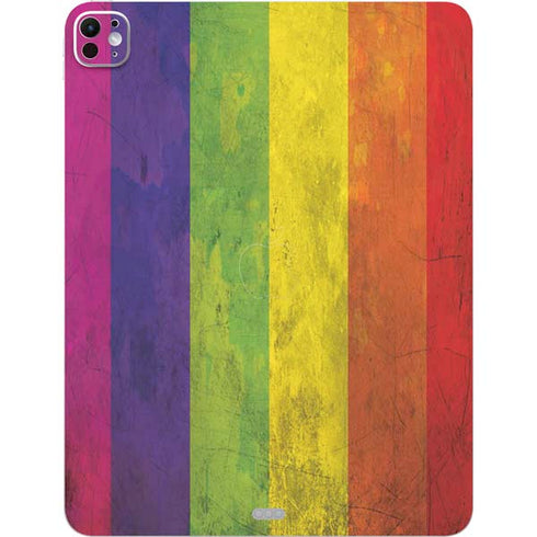 Distressed Rainbow Flag iPad Pro 13in M4 (2024) Skin