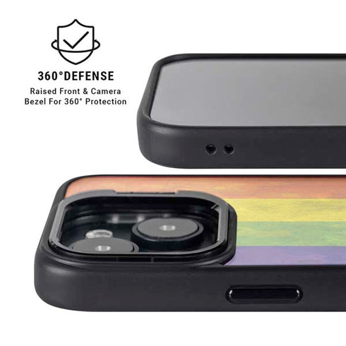 Distressed Rainbow Flag iPhone 14 Kickstand Case