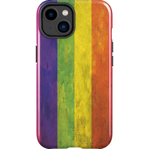 Distressed Rainbow Flag iPhone 15 Impact Case
