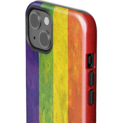 Distressed Rainbow Flag iPhone 15 Impact Case