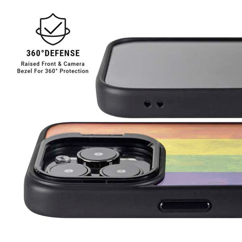 Distressed Rainbow Flag iPhone 15 Pro Max Kickstand Case