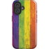 Distressed Rainbow Flag iPhone 16 Plus Impact Case