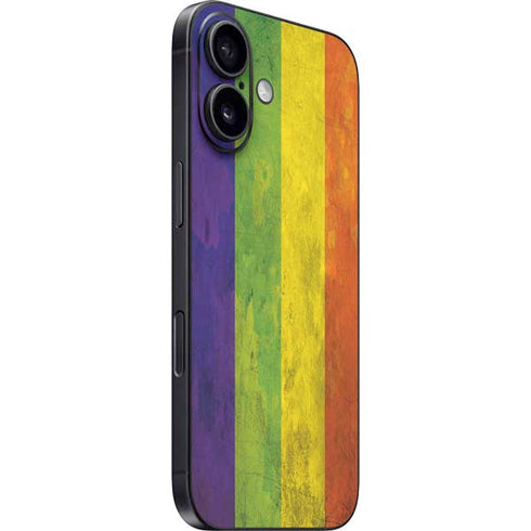Distressed Rainbow Flag iPhone 16 Plus Skin
