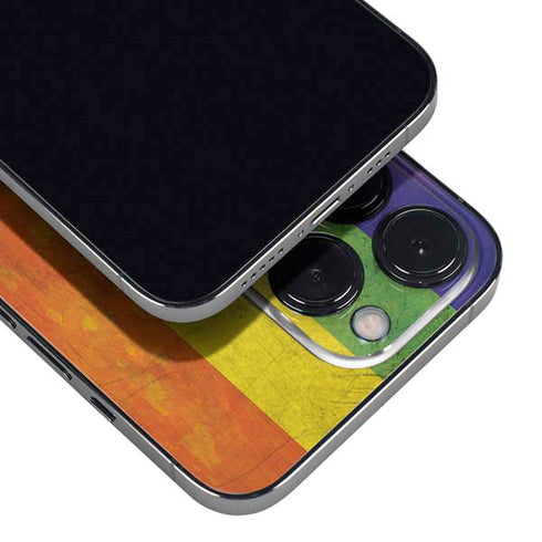 Distressed Rainbow Flag iPhone 16 Pro Skin