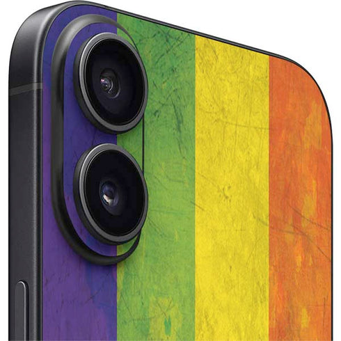 Distressed Rainbow Flag iPhone 16 Skin