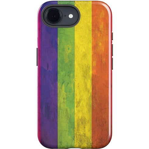 Distressed Rainbow Flag iPhone 16e Impact Case
