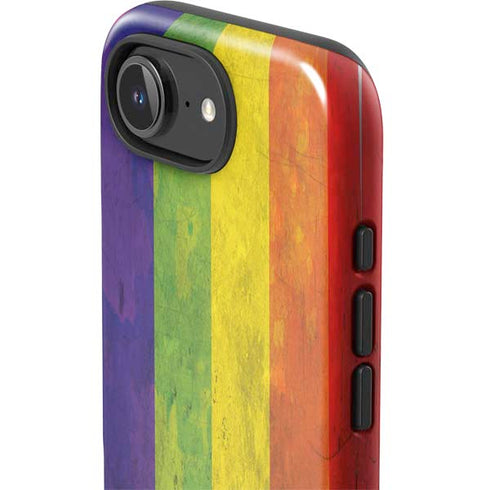 Distressed Rainbow Flag iPhone 16e Impact Case
