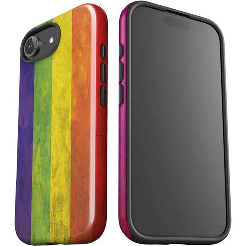 Distressed Rainbow Flag iPhone 16e Impact Case