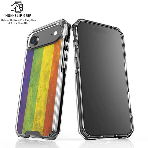 Distressed Rainbow Flag iPhone 17 Air Clear Case