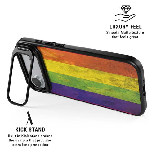 Distressed Rainbow Flag iPhone 17 Air Kickstand Case
