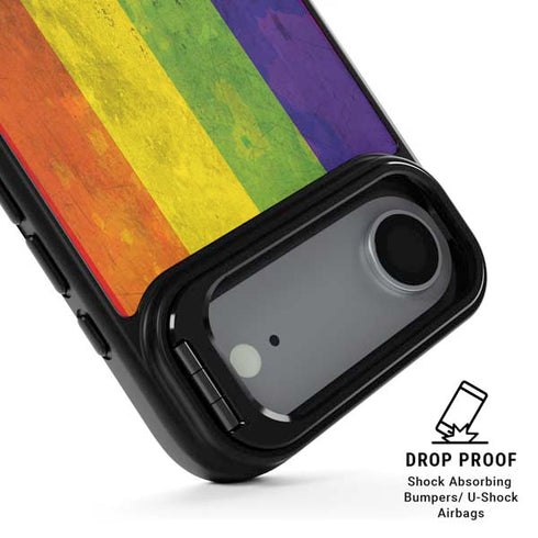 Distressed Rainbow Flag iPhone 17 Air Kickstand Case