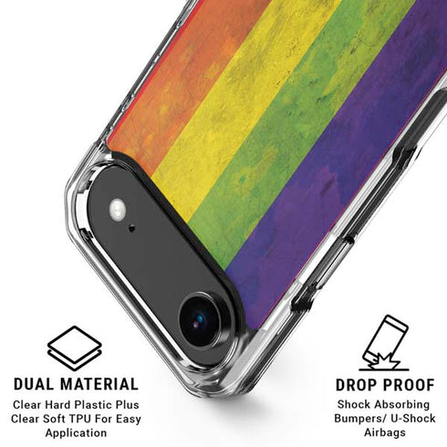 Distressed Rainbow Flag iPhone 17 Air MagSafe Case
