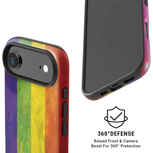 Distressed Rainbow Flag iPhone 17 Air Magsafe Impact Case