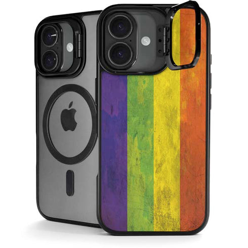 Distressed Rainbow Flag iPhone 17 Kickstand Case