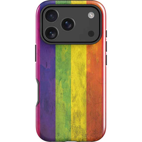 Distressed Rainbow Flag iPhone 17 Pro Impact Case