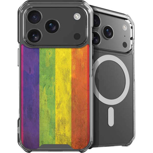 Distressed Rainbow Flag iPhone 17 Pro MagSafe Case