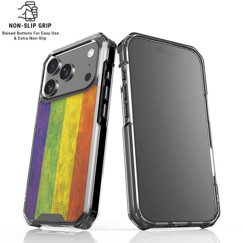 Distressed Rainbow Flag iPhone 17 Pro Max MagSafe Case