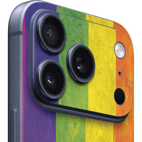 Distressed Rainbow Flag iPhone 17 Pro Max Skin