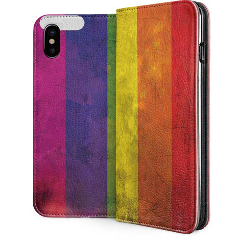 Distressed Rainbow Flag iPhone 8 Folio Case