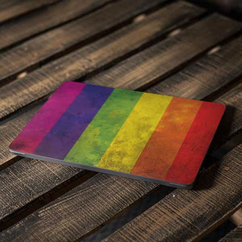 Distressed Rainbow Flag Apple MacBook Air Skin