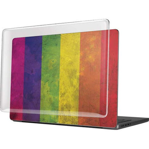 Distressed Rainbow Flag MacBook Pro 14in (2021-24) Case plus Skin