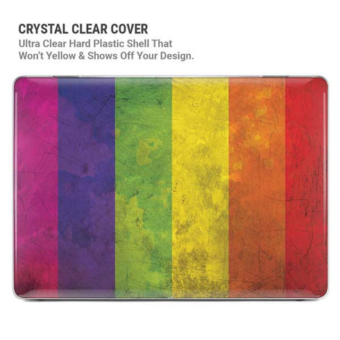 Distressed Rainbow Flag MacBook Pro 14in (2021-24) Case plus Skin
