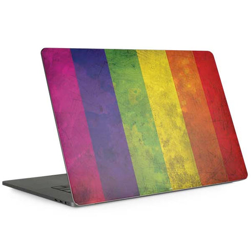 Distressed Rainbow Flag MacBook Skins