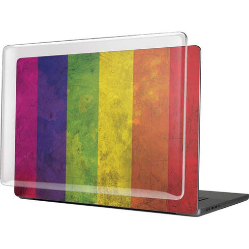 Distressed Rainbow Flag MacBook Cases