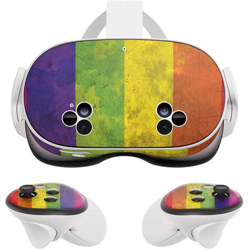 Distressed Rainbow Flag Meta Quest 3S Skin