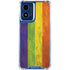 Distressed Rainbow Flag Moto G Play 4G (2024) Clear Case