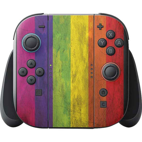 Distressed Rainbow Flag Nintendo Switch 2 (2025) with Joy-Con Skin