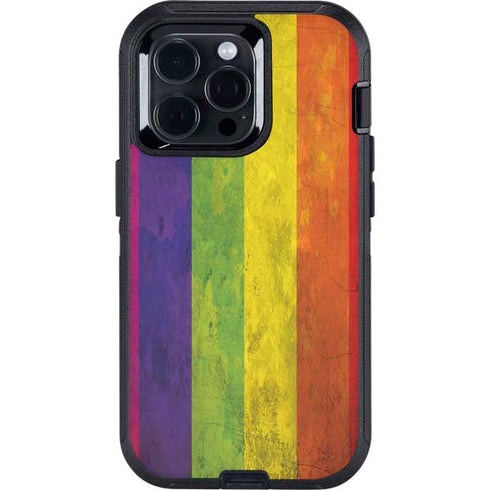 Distressed Rainbow Flag Otterbox Defender iPhone Skin