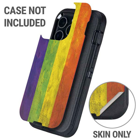 Distressed Rainbow Flag Otterbox Defender iPhone Skin