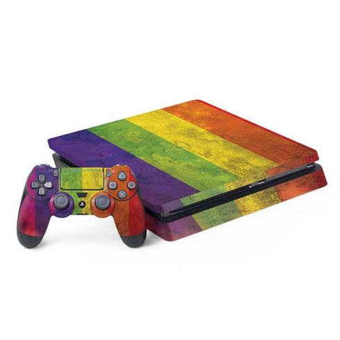 Distressed Rainbow Flag PlayStation PS4 Skins