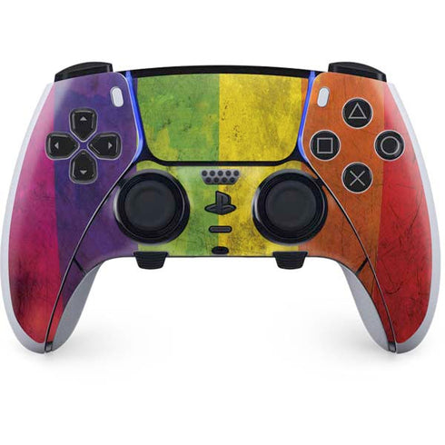 Distressed Rainbow Flag PS5 DualSense Edge Pro Controller Skin