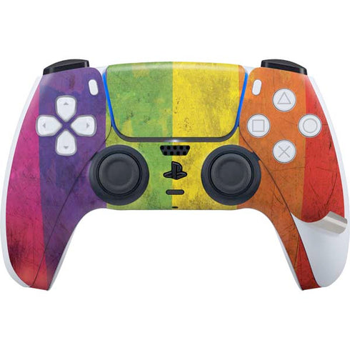 Distressed Rainbow Flag PS5 Pro Disk Bundle Skin