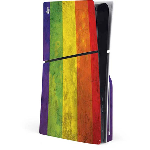 Distressed Rainbow Flag PlayStation PS5 Skins