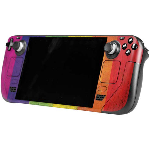 Distressed Rainbow Flag Steam Deck Handheld Gaming Computer OLED Skin