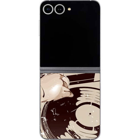 DJ Spinning Galaxy Z Flip6 Skin
