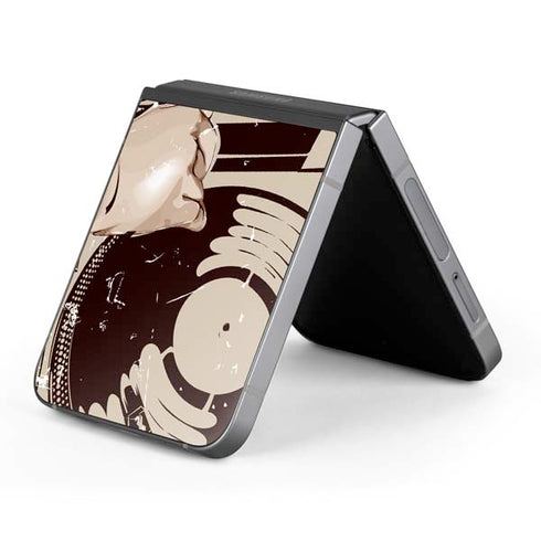 DJ Spinning Galaxy Z Flip6 Skin