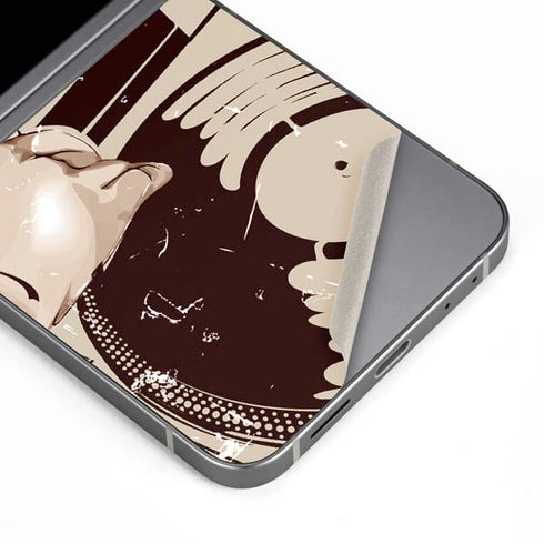 DJ Spinning Galaxy Z Flip6 Skin