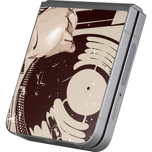 DJ Spinning Galaxy Z Flip6 Skin