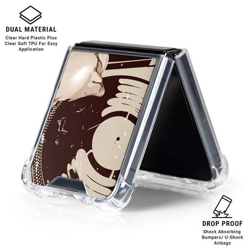 DJ Spinning Galaxy Z Flip6 Clear Case