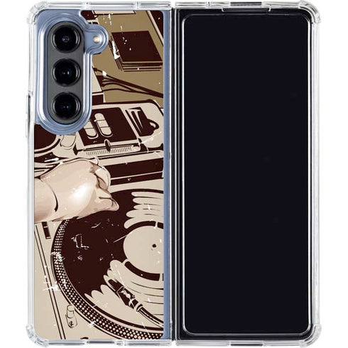 DJ Spinning Galaxy Z Fold5 5G Clear Case