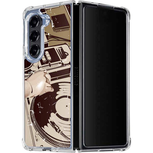 DJ Spinning Galaxy Z Fold5 5G Clear Case