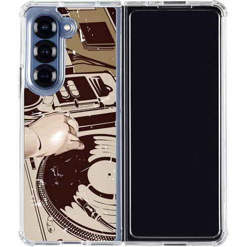 DJ Spinning Galaxy Z Fold6 Clear Case