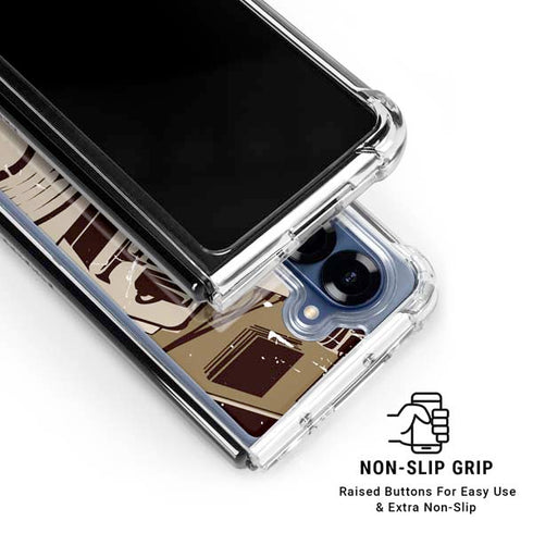 DJ Spinning Galaxy Z Fold6 Clear Case