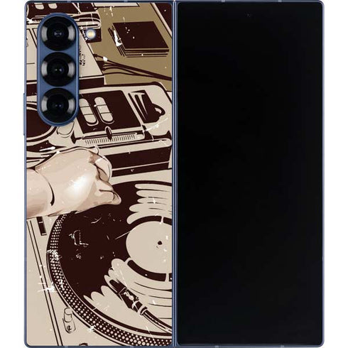 DJ Spinning Galaxy Z Fold6 Skin