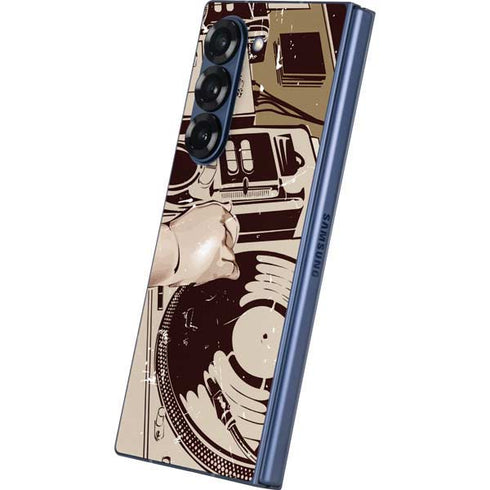 DJ Spinning Galaxy Z Fold6 Skin